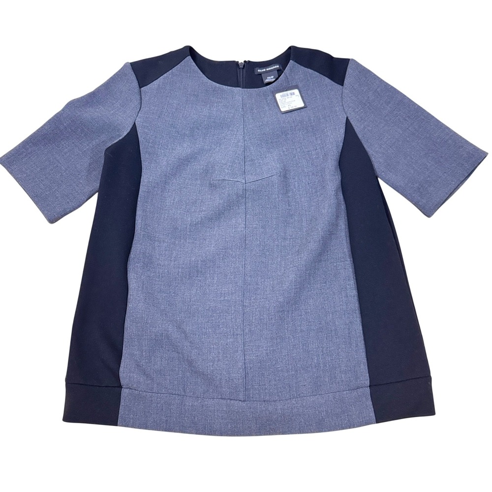 Club Monaco Women Gray Black Colorblock Casey Top Size XS NWT